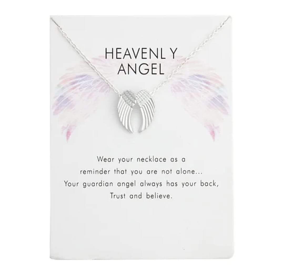 Silver Heavely Angel Necklace