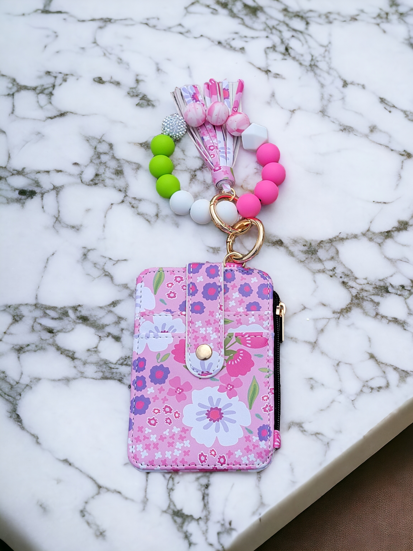Flowers Wristlet Wallet