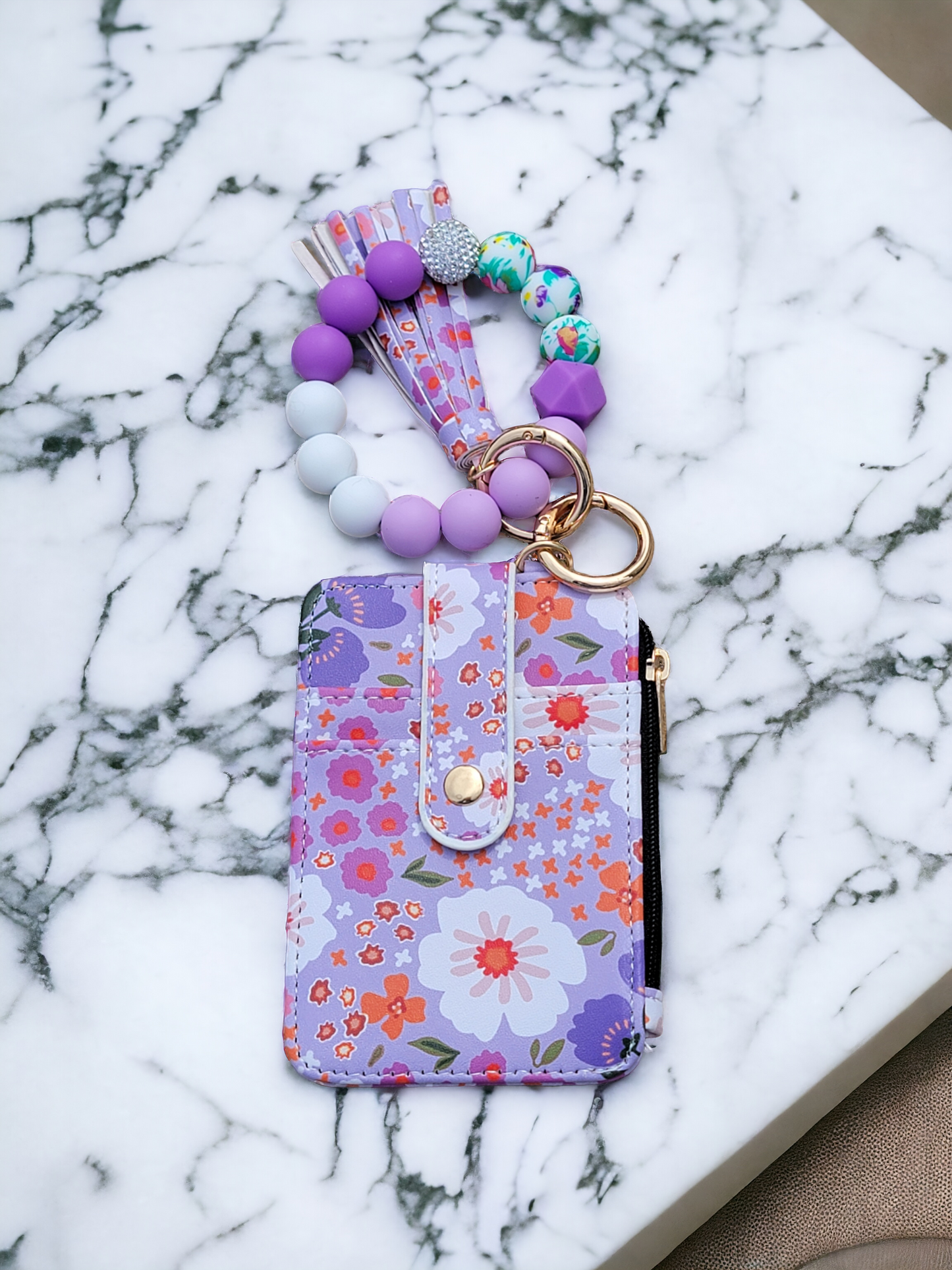 Flowers Wristlet Wallet
