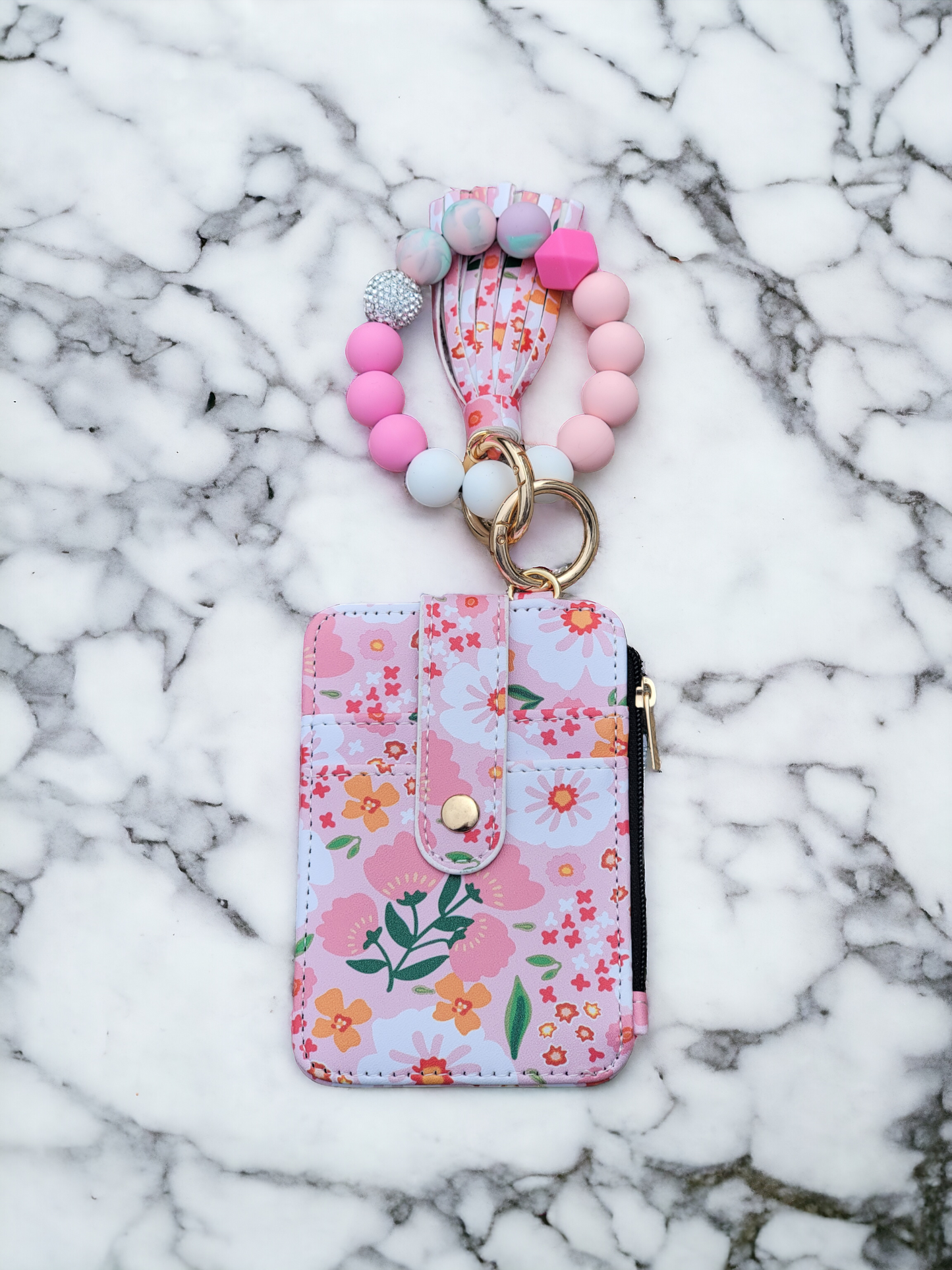 Flowers Wristlet Wallet