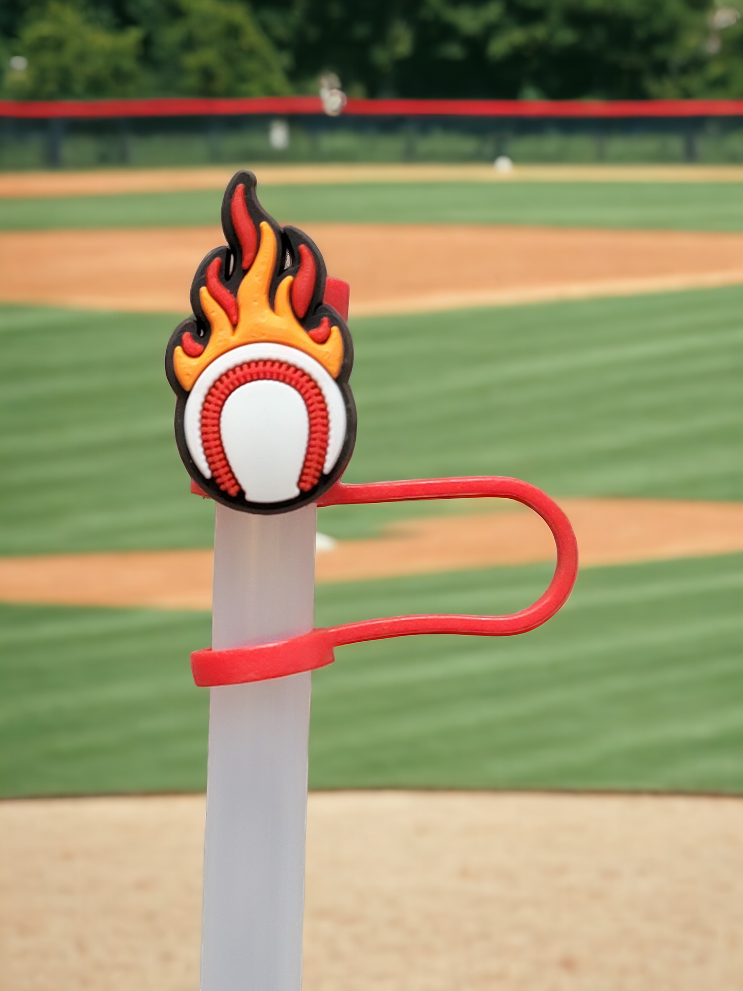 Baseball Straw Toppers