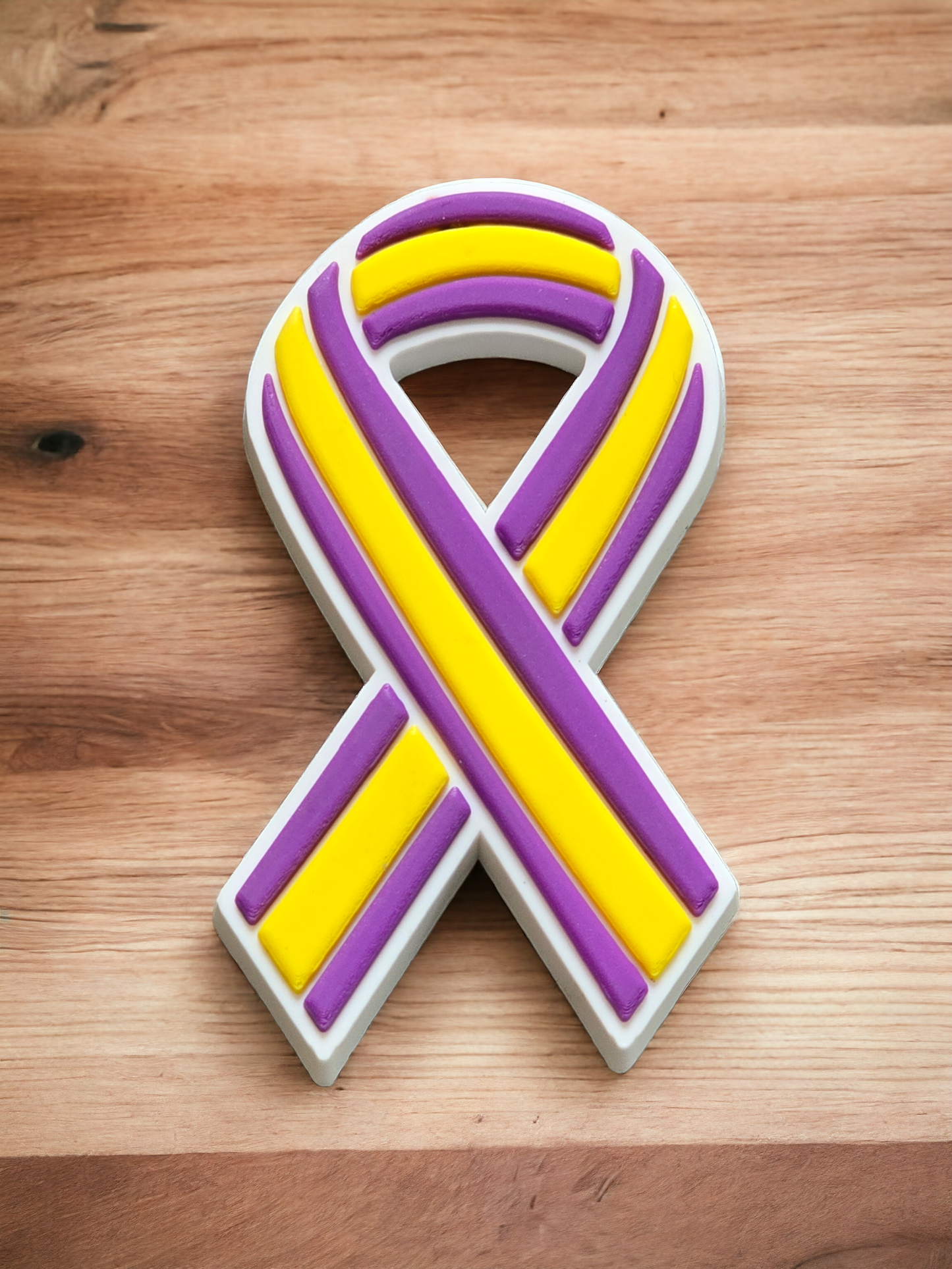 Purple and Yellow Ribbon Bag Charm