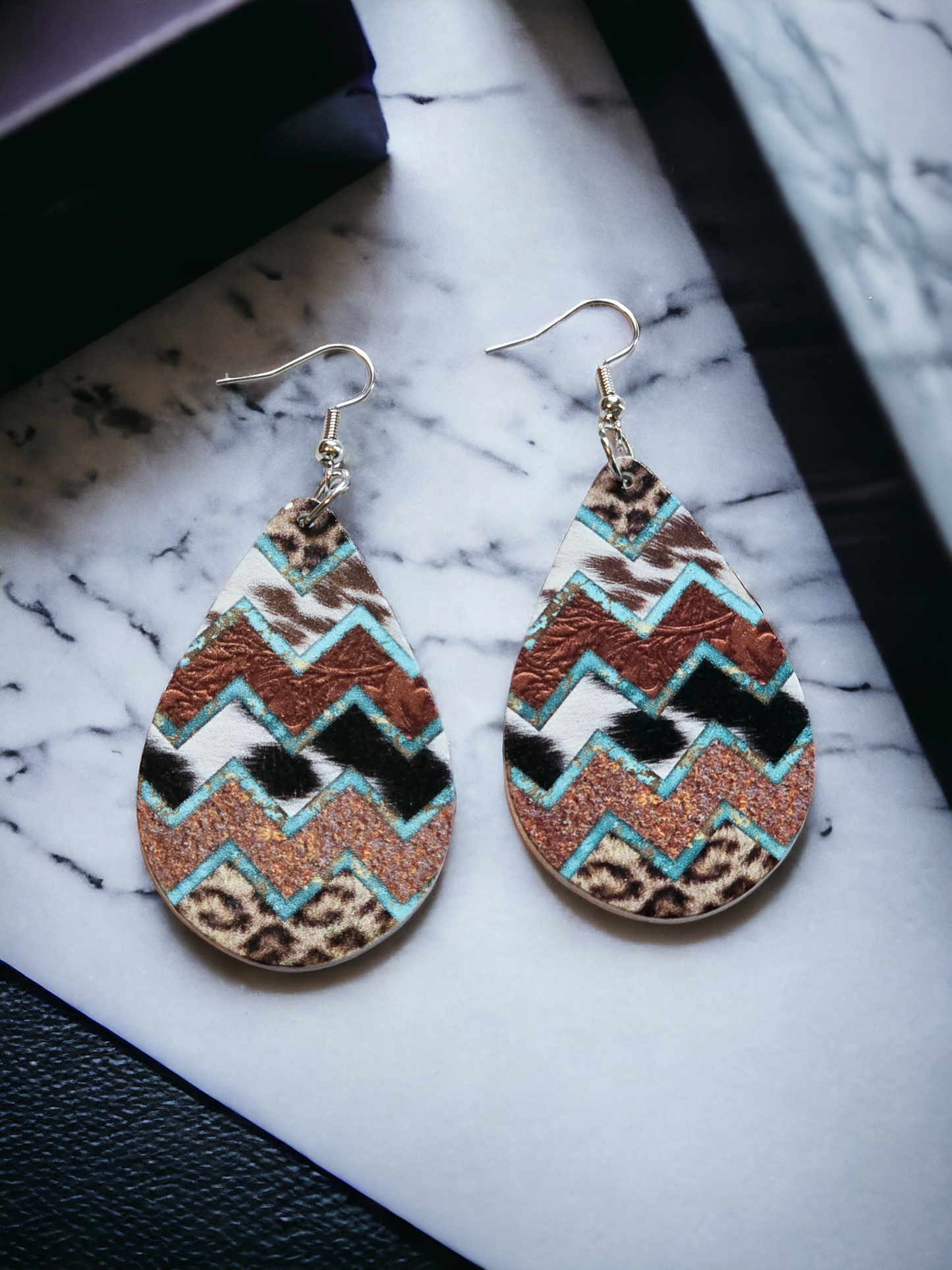 Leopard and Cow Print Earrings