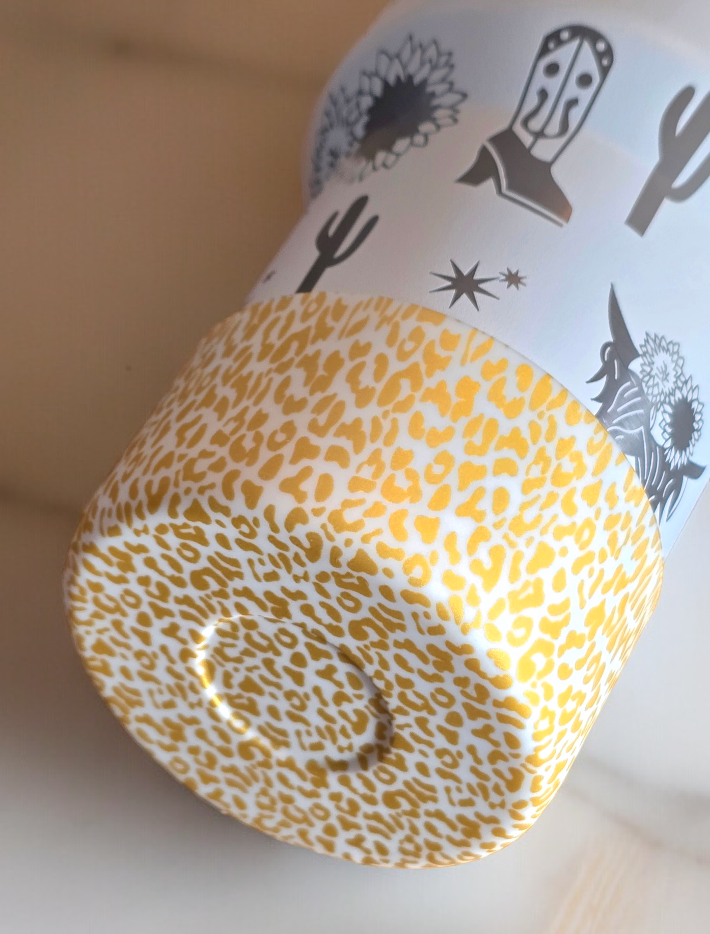 Gold Leopard Tumbler Boot