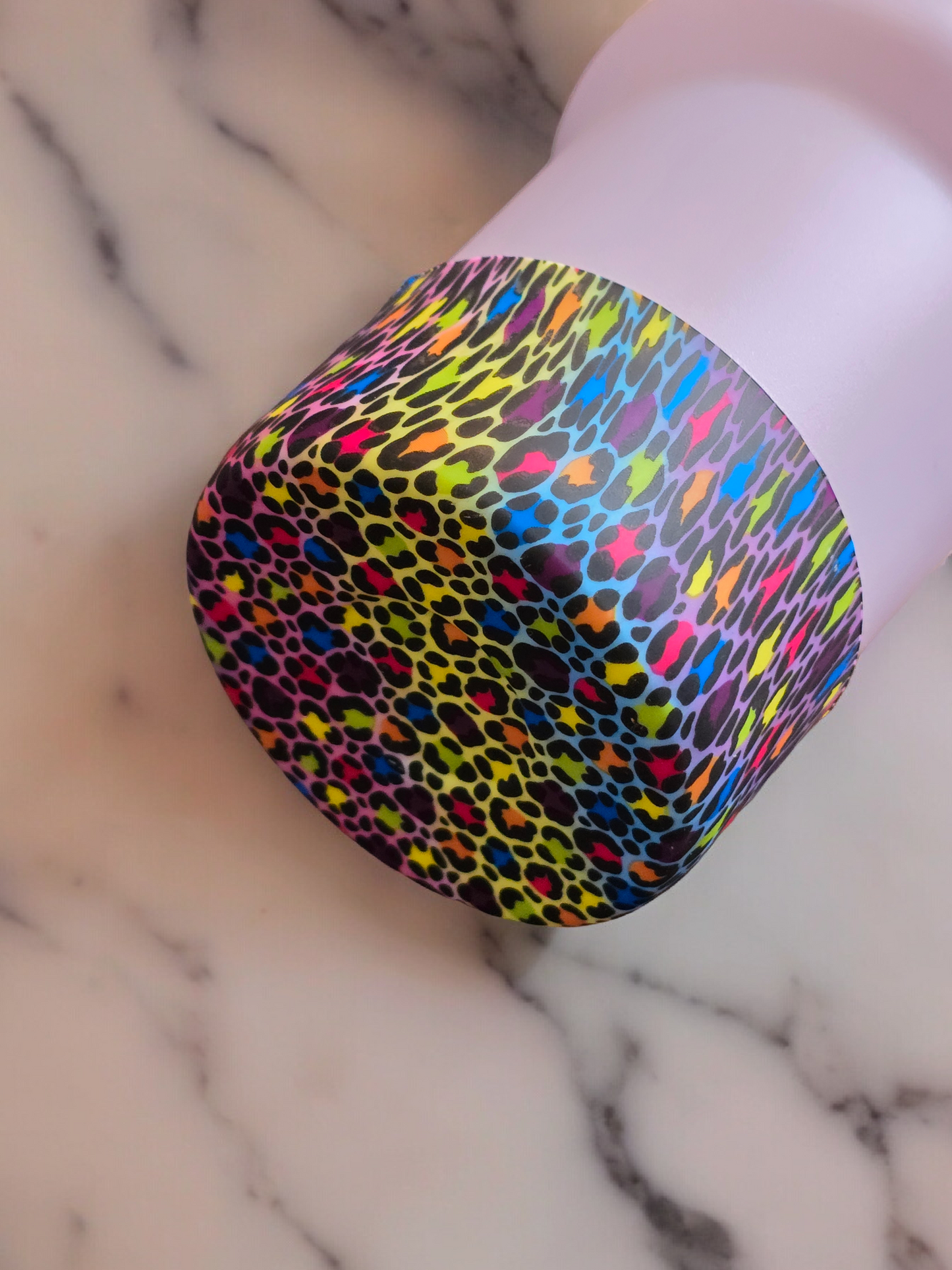 Bright Rainbow Leopard Tumbler Boot