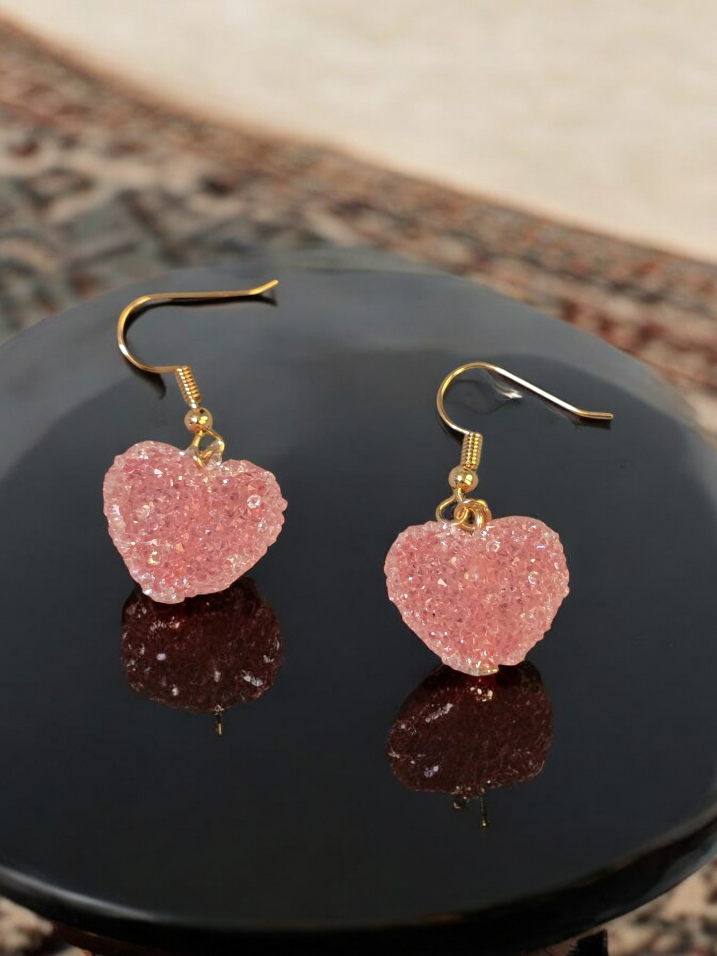 Pink Heart Earrings