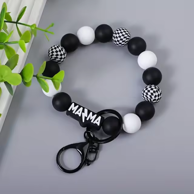 Mama Checkered Wristlet