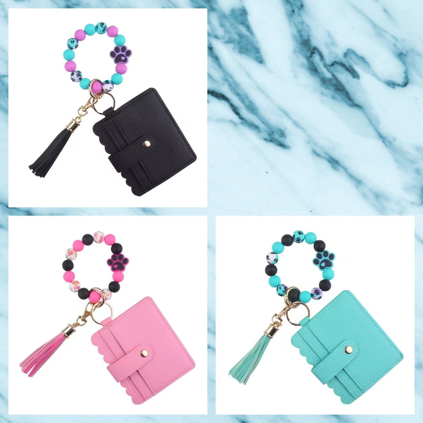 Paw Print Wristlet Wallet