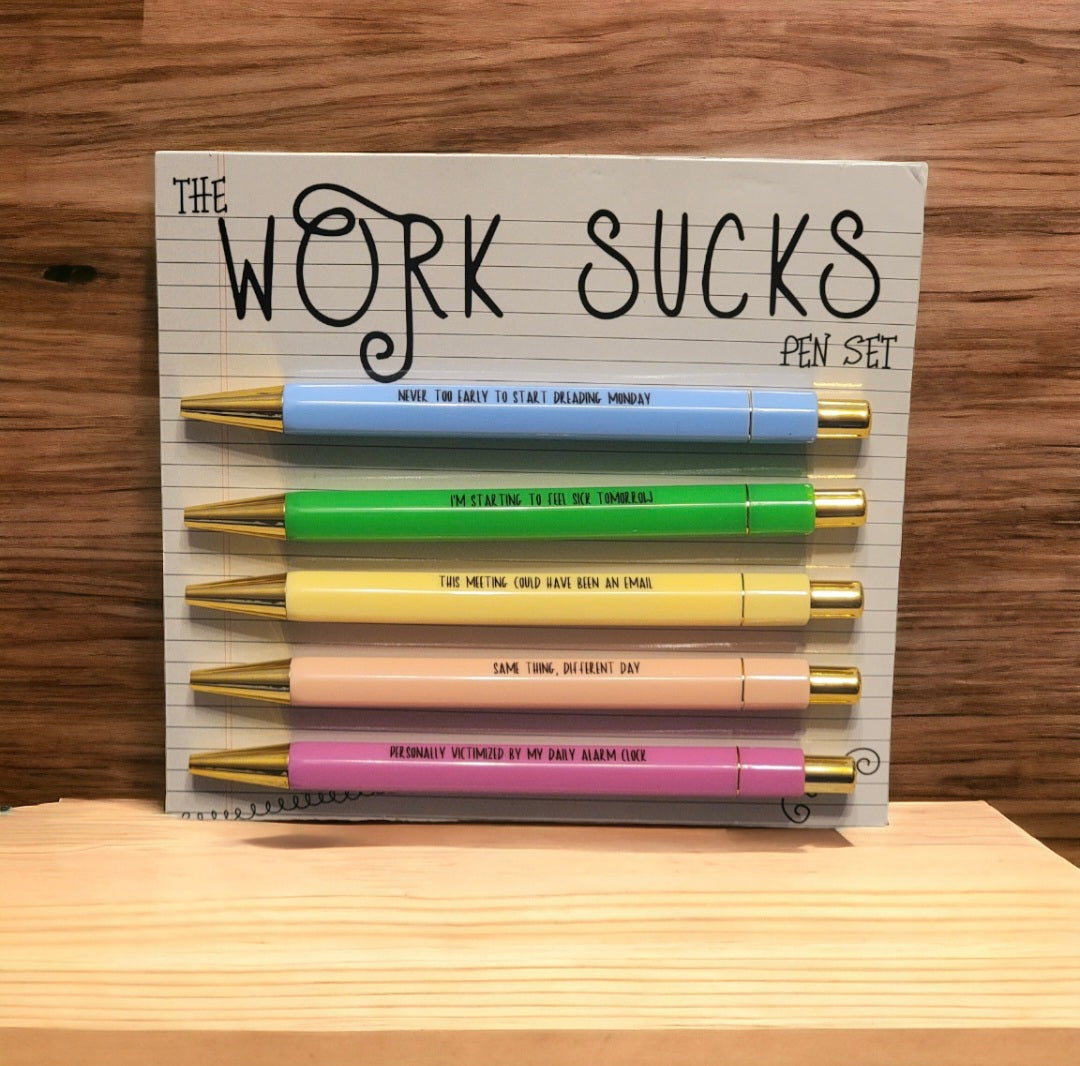 Work Sucks Pen Set