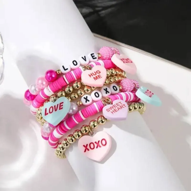 Hearts Bracelet Set