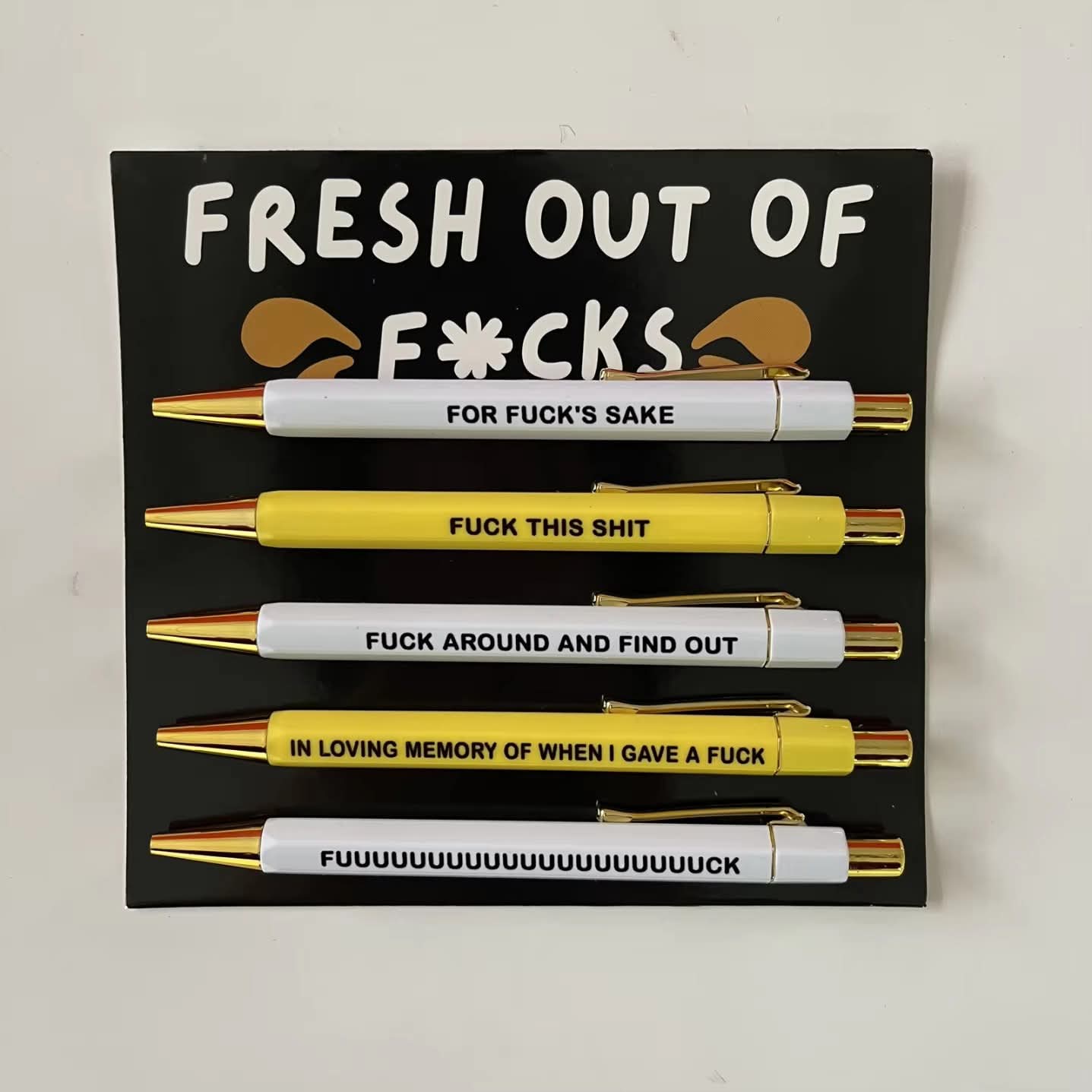 Fresh Out Of F*cks Pen Set