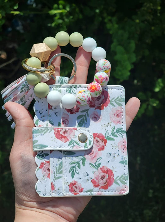 Flowers Wristlet Wallet