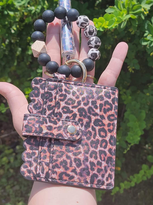 Leopard Wristlet Wallet