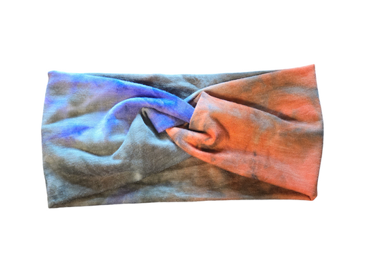 Orange/Purple/Green Tye-Dye Headband