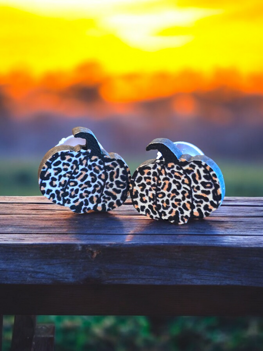 Leopard Pumpkin Earrings