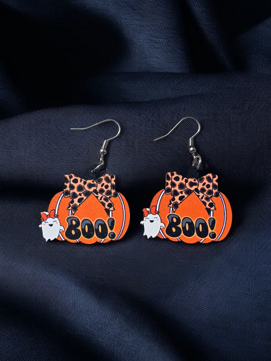 Pumpkin Ghost Earrings