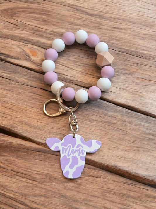 Purple Cow Mama Wristlet