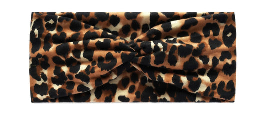 Brown Leopard Headband
