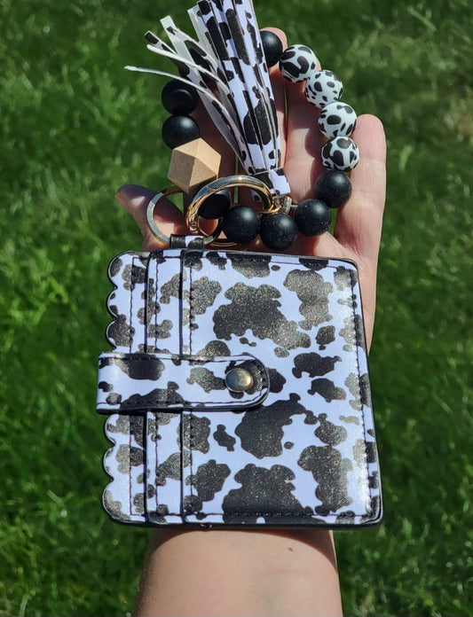 Cow Print Wristlet Wallet