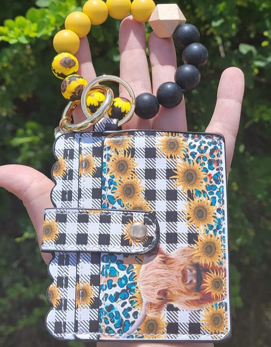 Plaid Cow Wristlet Wallet