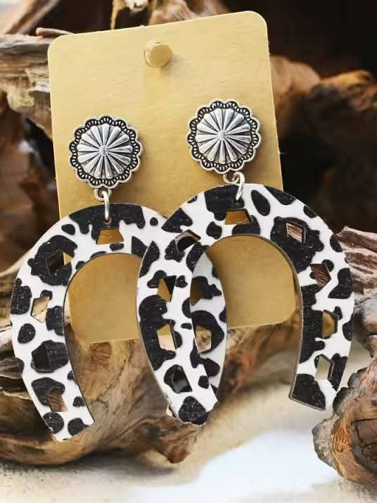 Cow Print Earrings