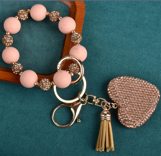 Heart bling wristlet